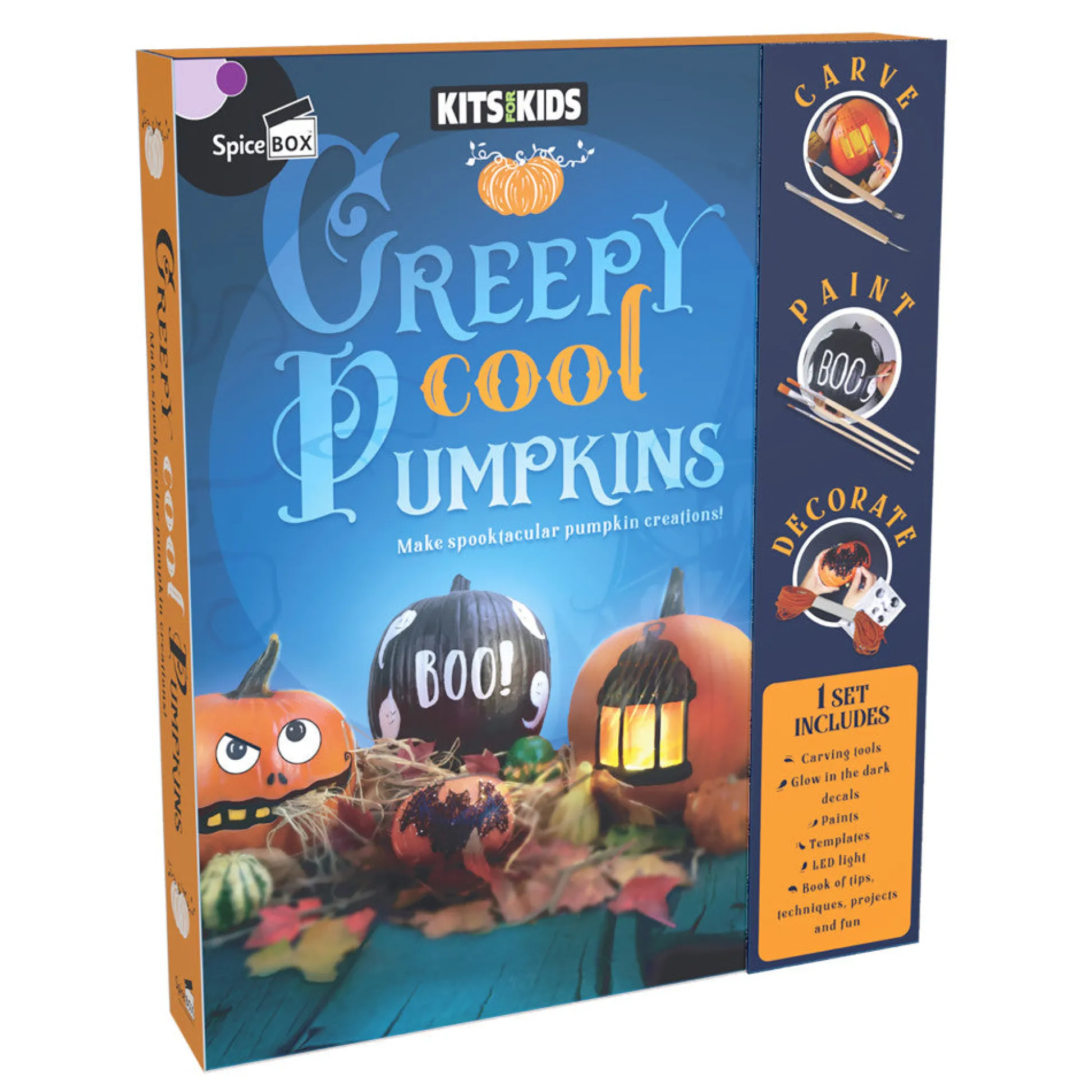 Flat River Group SpiceBox Kids Creepy Cool Pumpkins Carving and Painting Kit* Crafts & Activities
