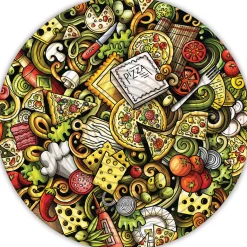 Flat River Group Spin Flip Dual-Themed Concentric Puzzle - Ice Cream & Pizza - 14 Rings* Puzzles