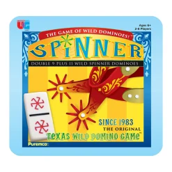AreYouGame Spinner Dominoes Game by Puremco with Color-Coded Tiles* Dominoes & Tiles Games