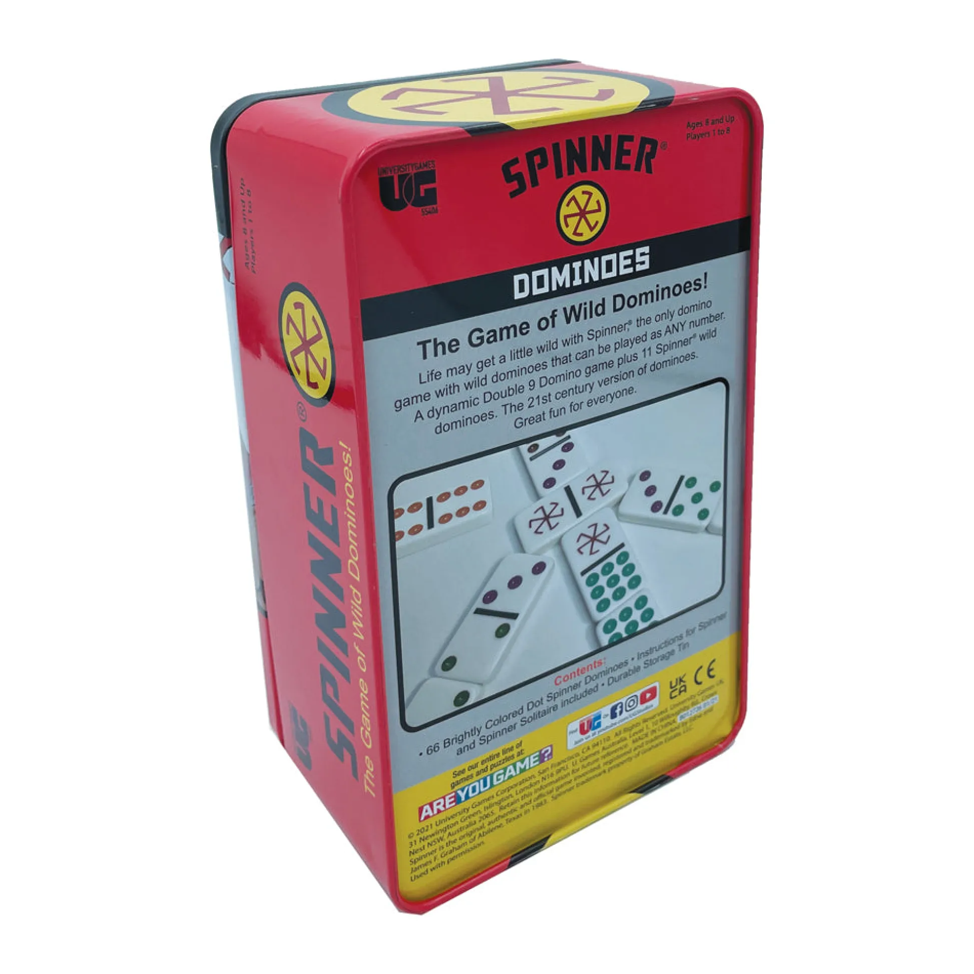 AreYouGame Spinner Wild Dominoes Game by University Games* Dominoes & Tiles Games|Social & Emotional Skills
