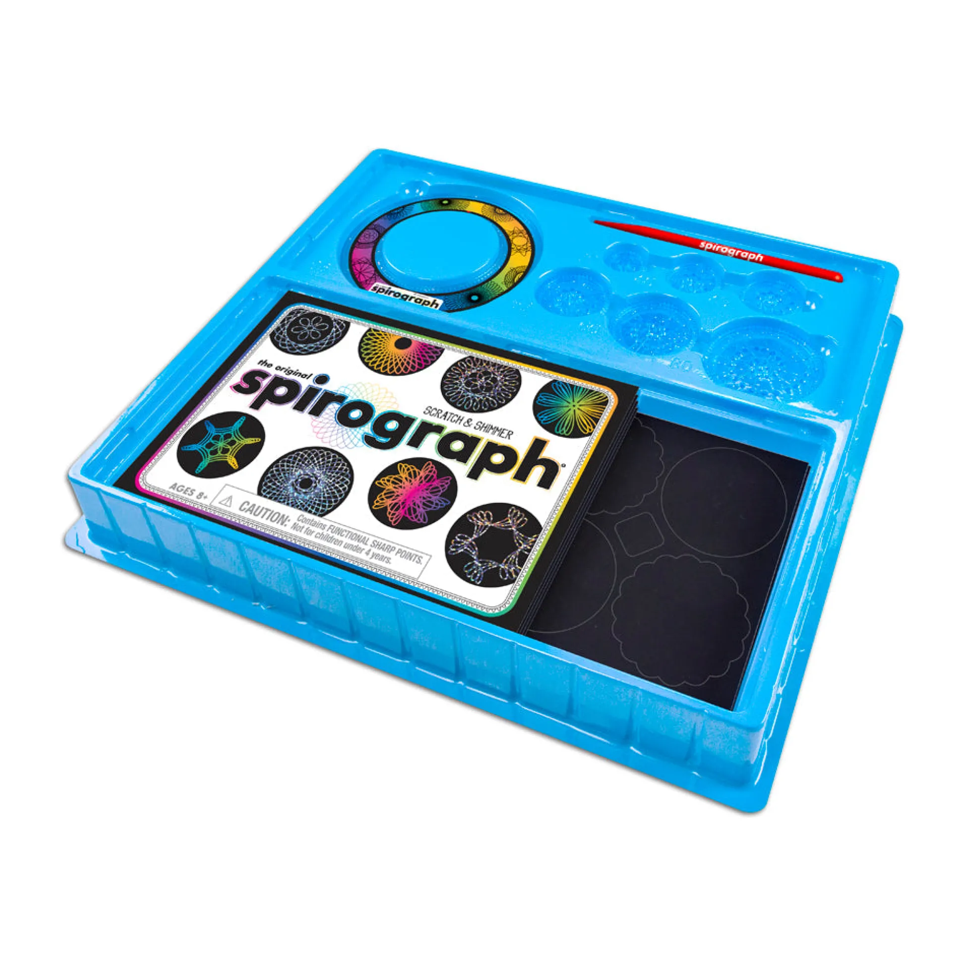 AreYouGame Spirograph Deluxe Scratch & Shimmer Art Set - Creative Drawing Kit* Drawing, Color & Painting