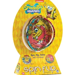 Flat River Group SpongeBob Spin Flip Puzzle - Double-Sided 12-Ring Brain Teaser* Puzzles