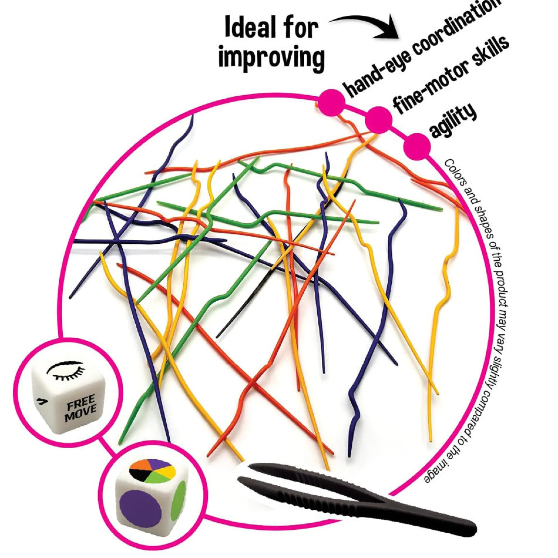 Flat River Group Squiggle Sticks Creative Pick-Up Game, Ages 6+, 2-6 Players* Family & Entertainments Games