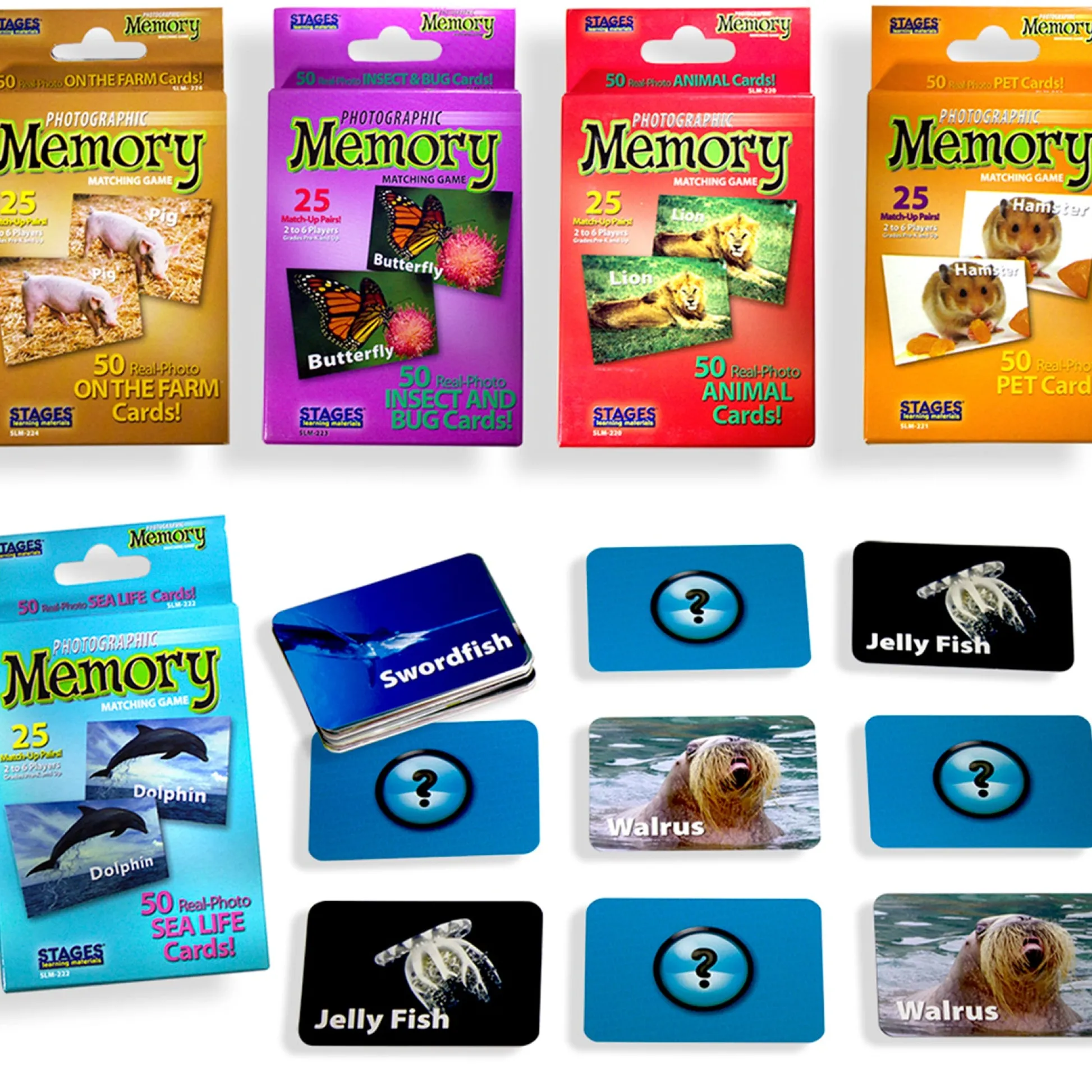 Educators Resource Stages Learning Animal Photographic Memory Matching Game Set - Educational Toy* Preschool Education Toys & Activities