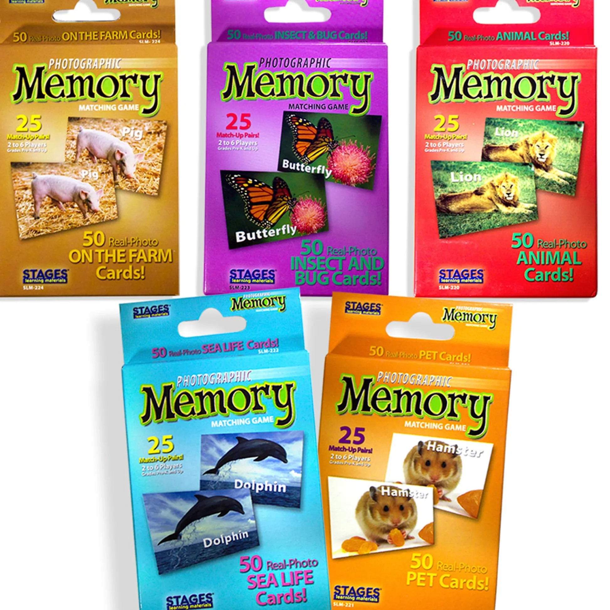 Educators Resource Stages Learning Animal Photographic Memory Matching Game Set - Educational Toy* Preschool Education Toys & Activities