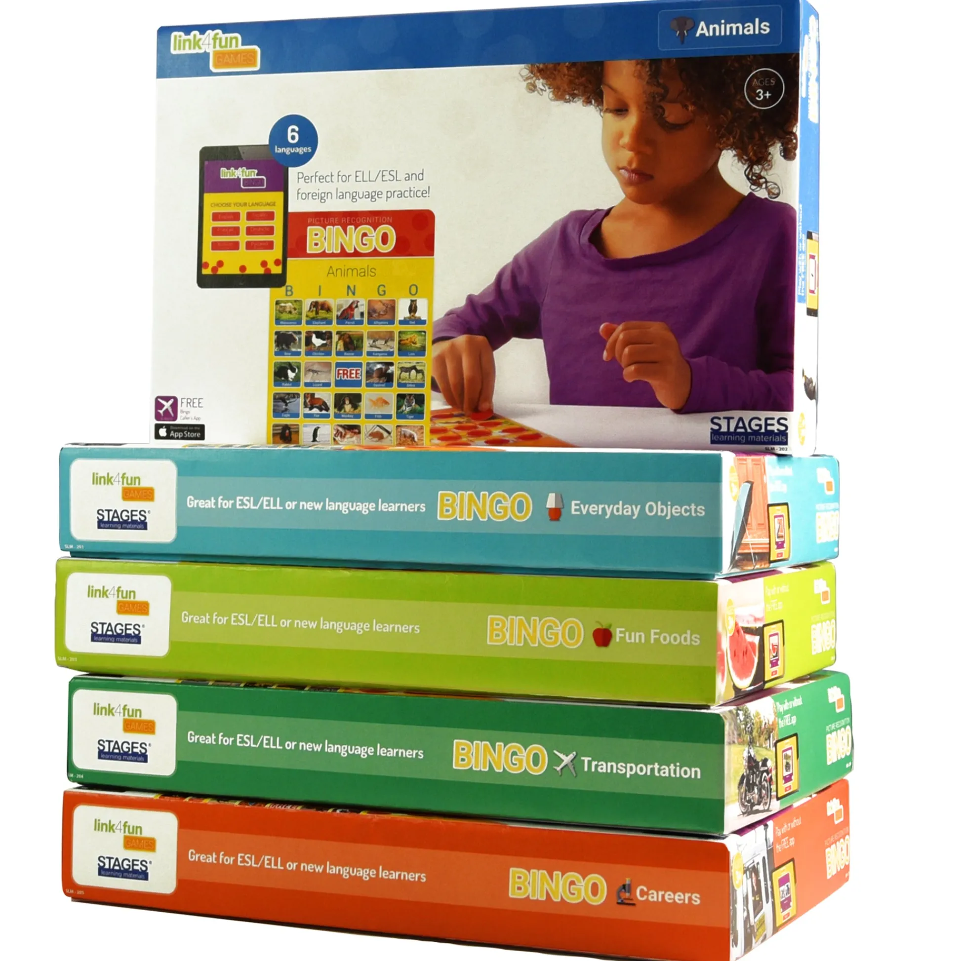 Educators Resource Stages Learning Bingo Games Set - Picture Recognition - Multilingual Play* Preschool Education Toys & Activities|Social & Emotional Skills
