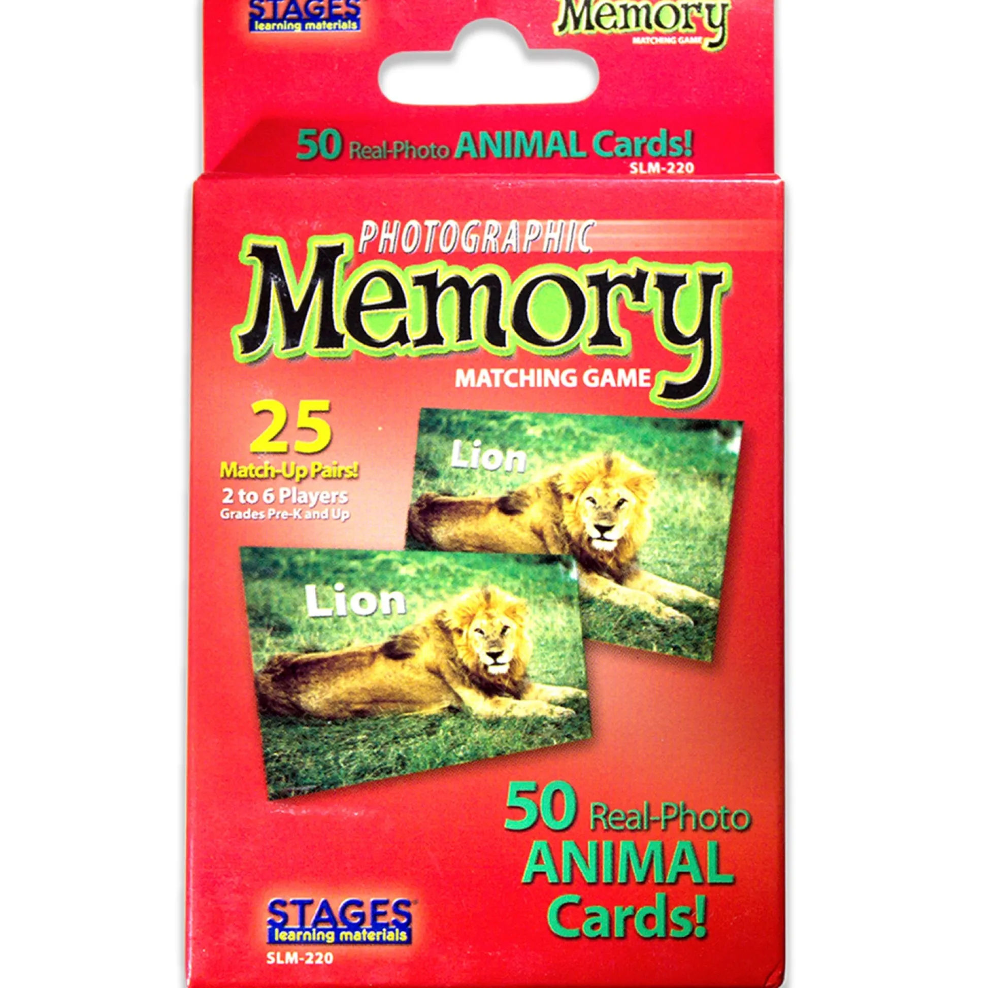 Educators Resource Stages Learning Materials - Animal Photographic Memory Matching Game - Pack of 3* Card Games