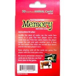 Educators Resource Stages Learning Materials - Animal Photographic Memory Matching Game - Pack of 3* Card Games