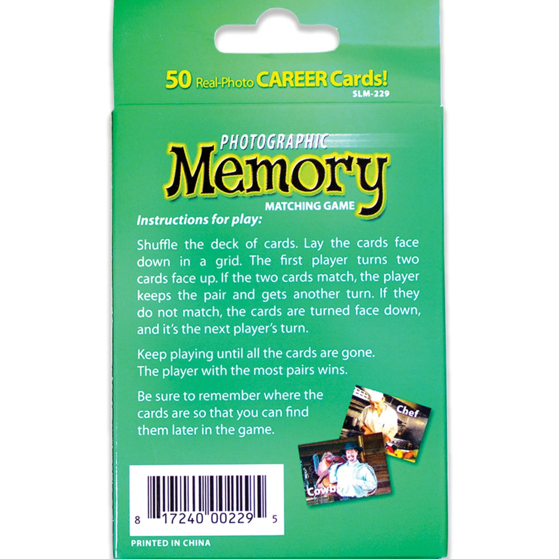 Educators Resource Stages Learning Memory Match - Careers Photographic Game - Triple Pack* Card Games