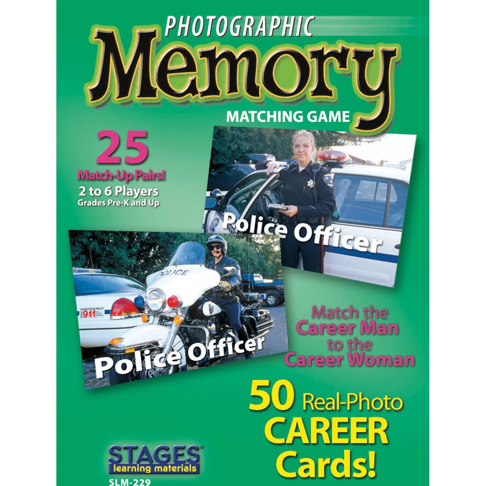 Educators Resource Stages Learning Memory Match - Careers Photographic Game - Triple Pack* Card Games