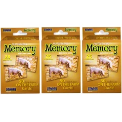Educators Resource Stages Learning On the Farm Photographic Memory Matching Game - 3-Pack* Card Games