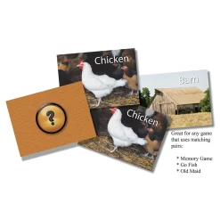 Educators Resource Stages Learning On the Farm Photographic Memory Matching Game - 3-Pack* Card Games