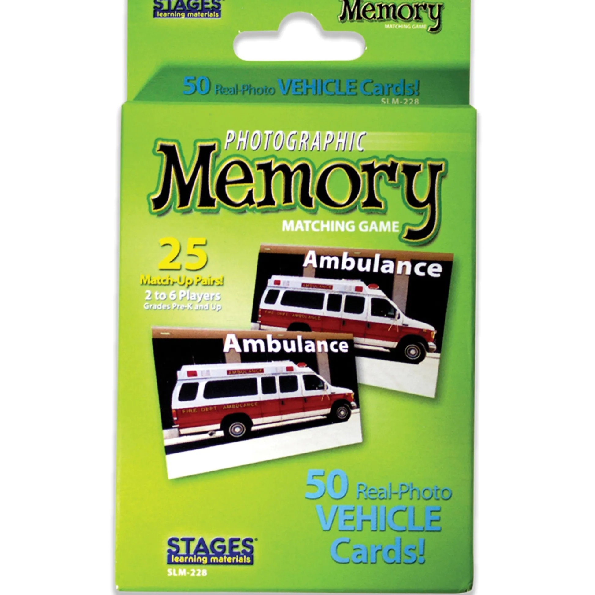 Educators Resource Stages Learning Photographic Memory Match Game - Vehicles Edition - 3 Pack* Card Games