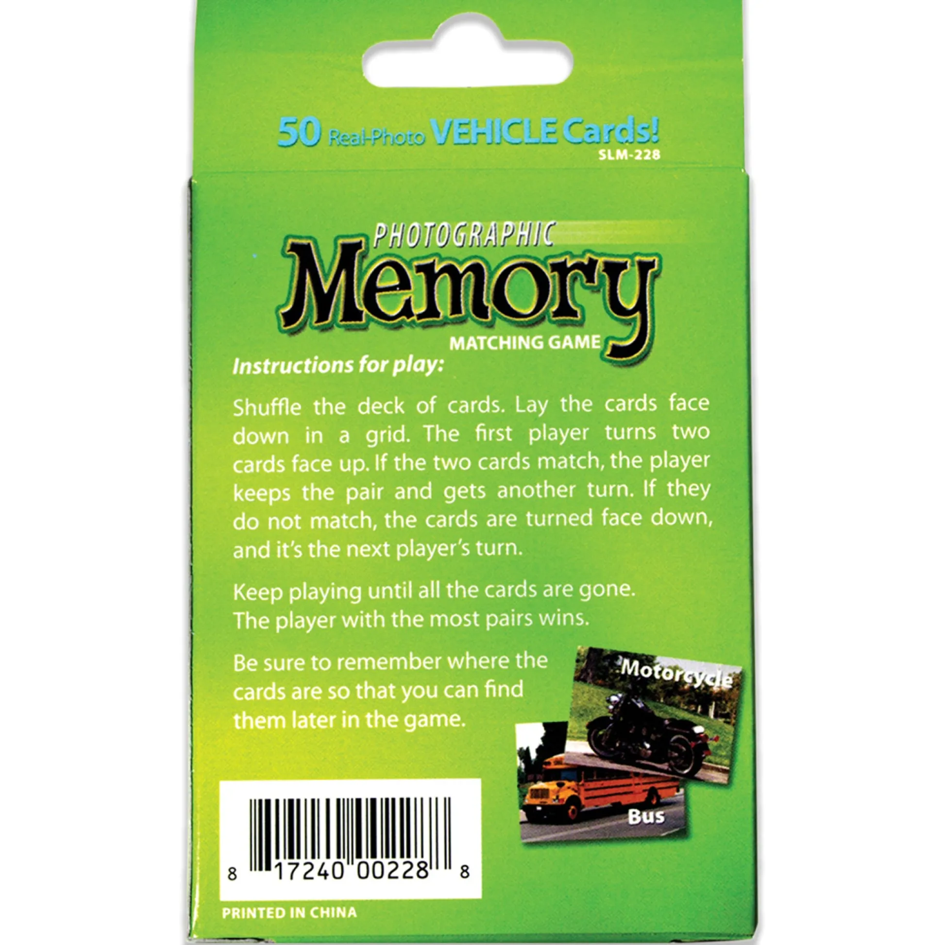Educators Resource Stages Learning Photographic Memory Match Game - Vehicles Edition - 3 Pack* Card Games