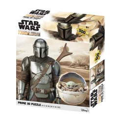 AreYouGame Star Wars The Mandalorian & Grogu 3D Lenticular Puzzle - 500 pc* Puzzles|Star Wars