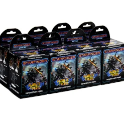 Flat River Group Starfinder Battles: Planets of Peril 8 ct. Brick - 32 Pre-painted RPG Miniatures* Miniature Figures & Games