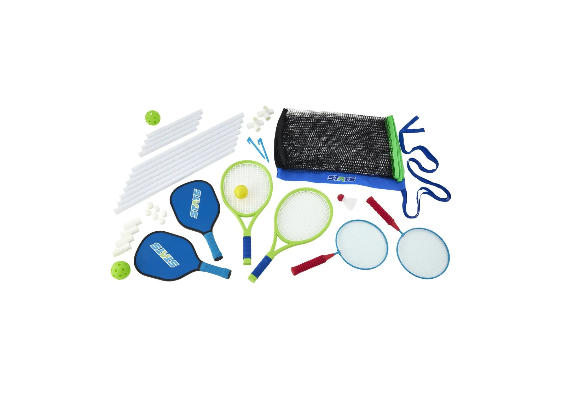 Macy's - Supplier Stats All-Star 3-in-1 Pickleball, Badminton & Tennis Sports Combo Set* Toy Sports|Stats