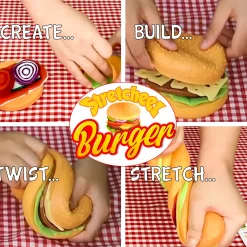 Flat River Group Stretcheez Hamburger 2pk - Stretchy Surprise Toy Food* Kitchens & Play Food|Dress Up