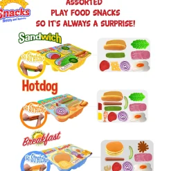 Flat River Group Stretcheez Snacks 2pk Mystery Combo: Breakfast, Sandwich, Hotdog Sets for Kids 3+* Kitchens & Play Food|Dress Up
