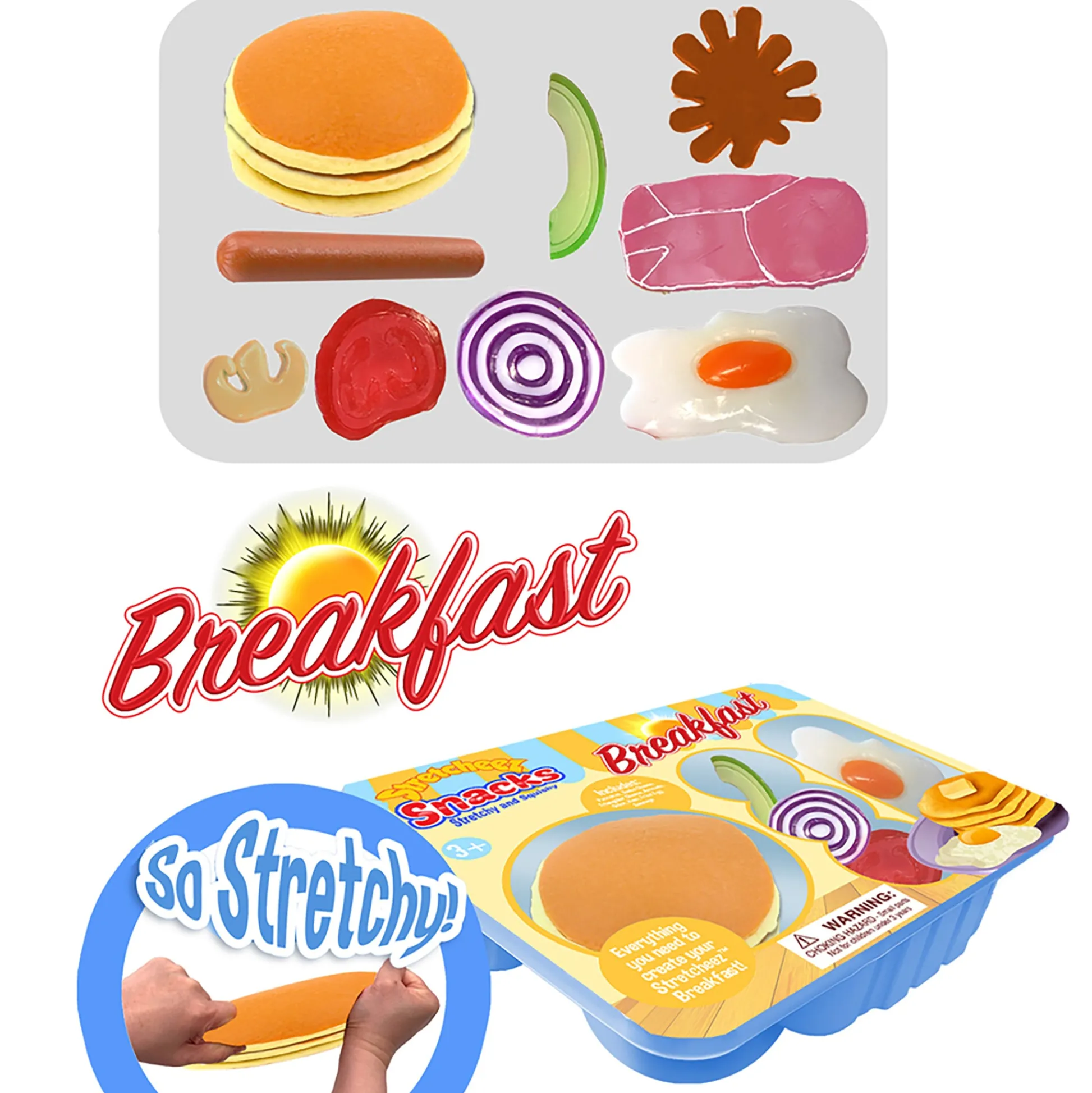 Flat River Group Stretcheez Snacks 2pk Mystery Combo: Breakfast, Sandwich, Hotdog Sets for Kids 3+* Kitchens & Play Food|Dress Up