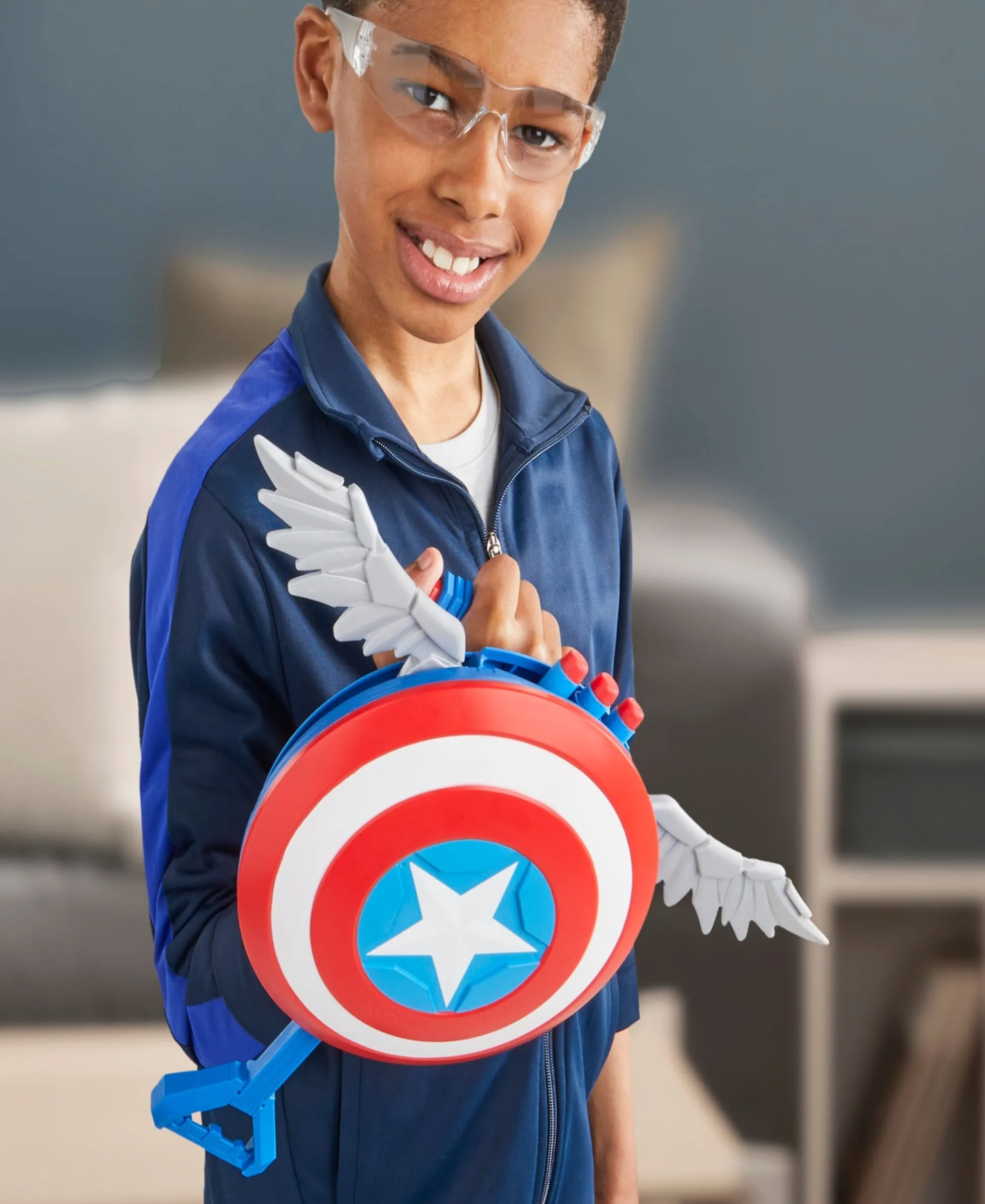 Macy's - Supplier Studios Captain America Brave New World NERF Skyshot Blaster* Marvel