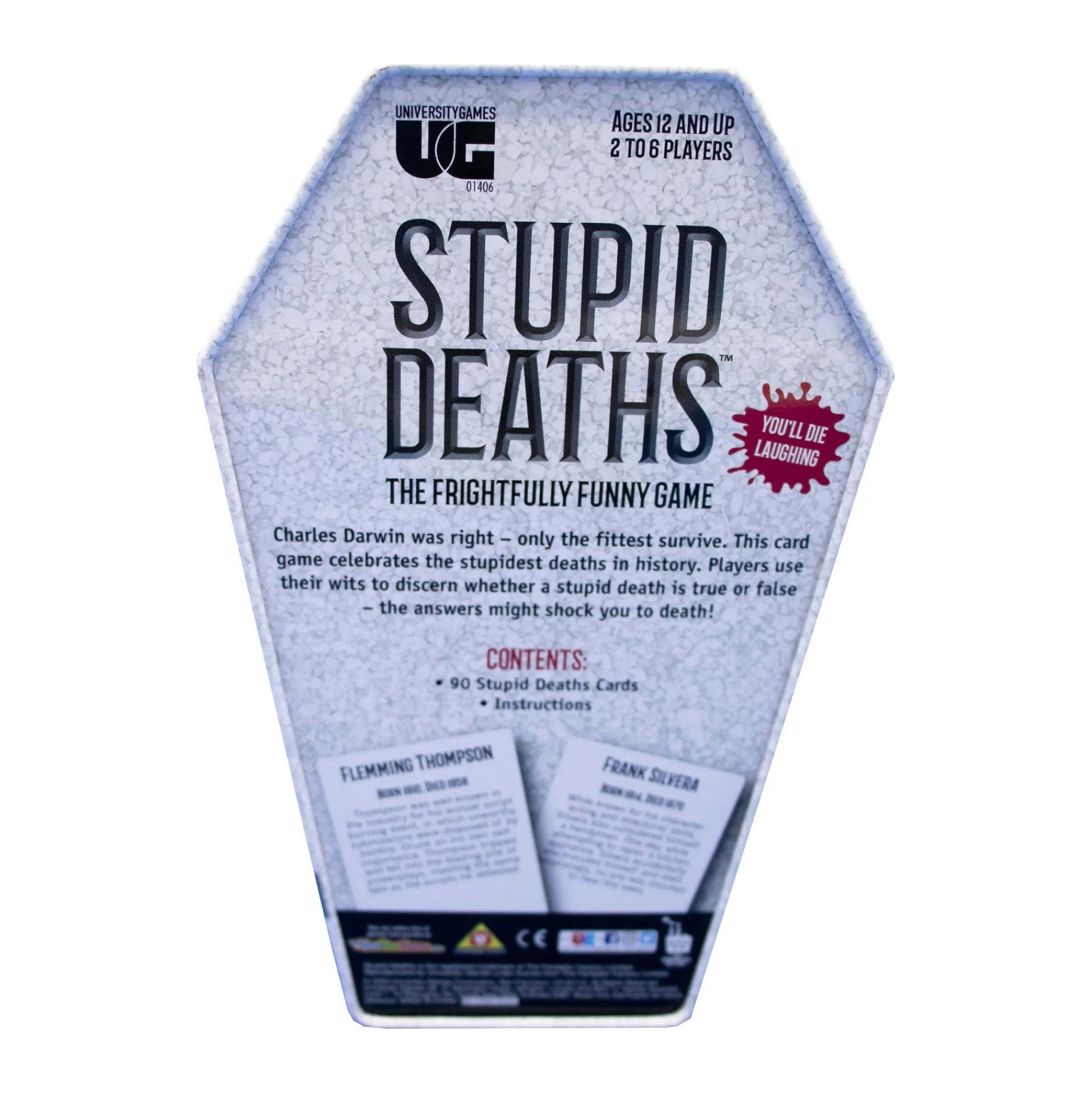 AreYouGame Stupid Deaths Frightfully Funny Card Game Tin* Card Games|Social & Emotional Skills