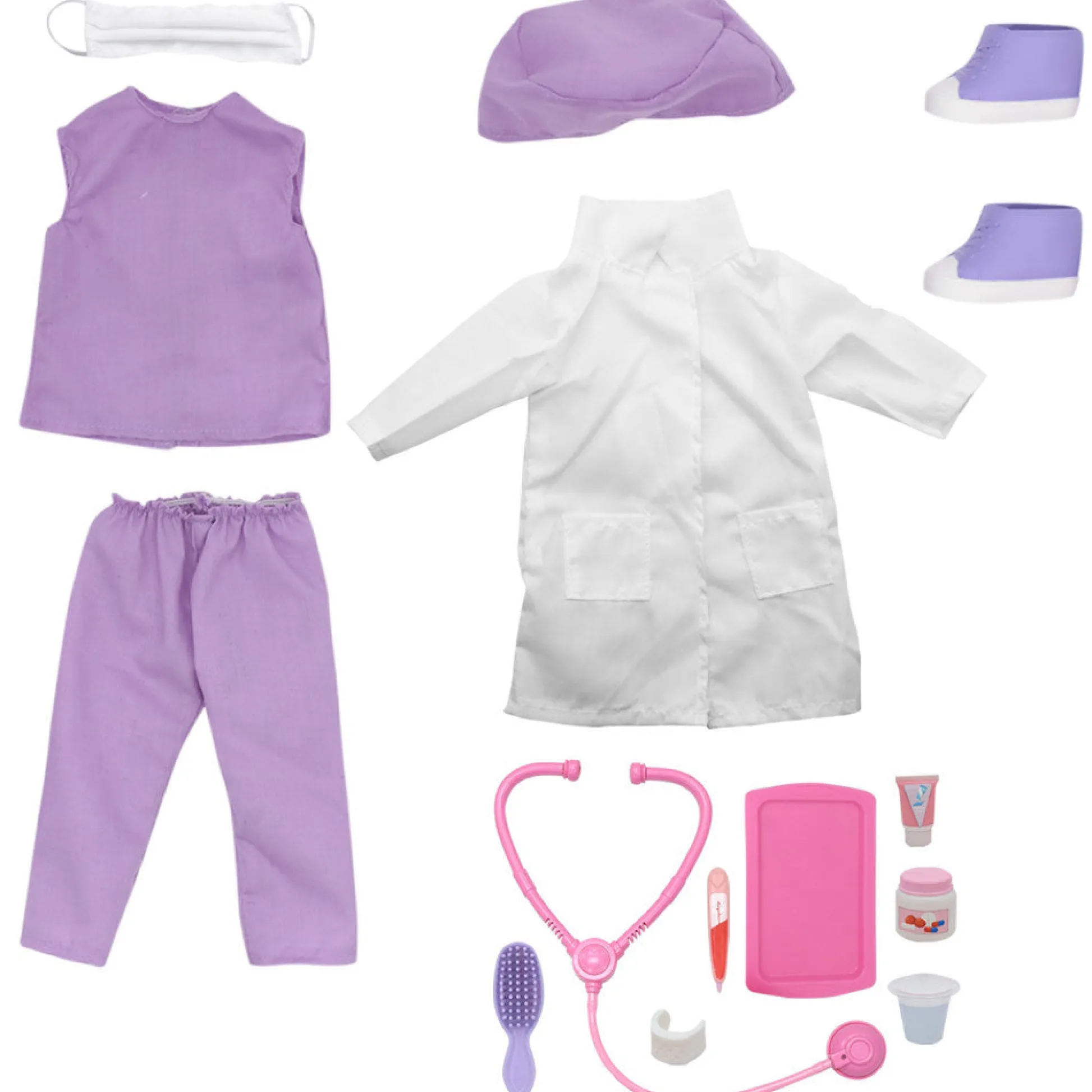 Flat River Group Style Girls 18" Doctor Dress Up Set for Dolls* Dress Up & Accessories|Dress Up