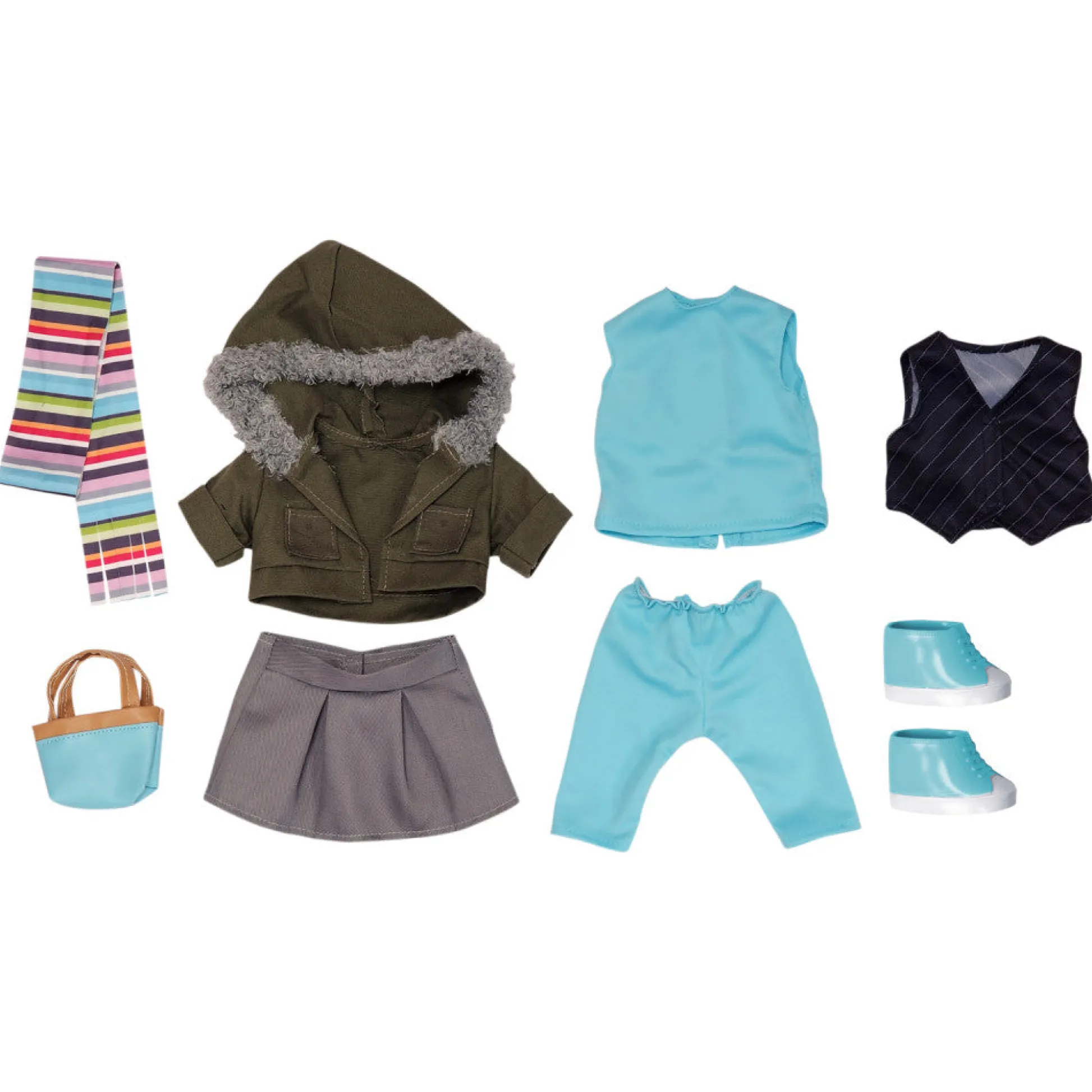 Flat River Group Style Girls Chic 18" Doll Outfit - Jacket & Scarf Ensemble* Social & Emotional Skills|Stuffed Animals & Plush Toys