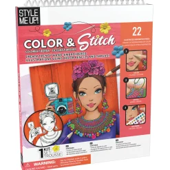 Flat River Group Style Me Up Color & Stitch Creative Art Kit for Kids* Crafts & Activities