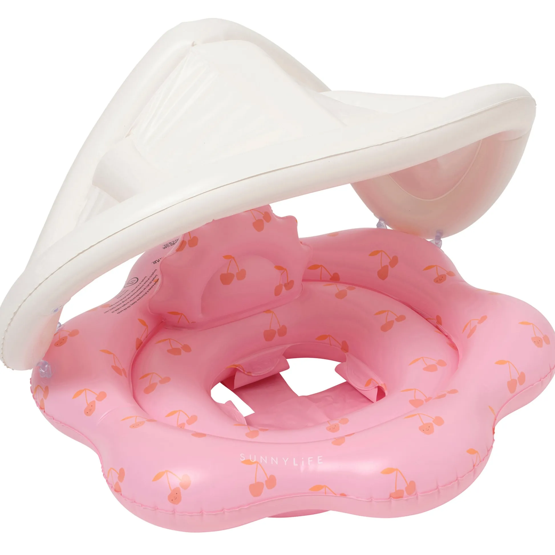 Flat River Group Sunnylife Cotton Candy Pink Baby Float with Canopy, Inflatable Tube & Comfort Features* Swimming Pools & Water Toys