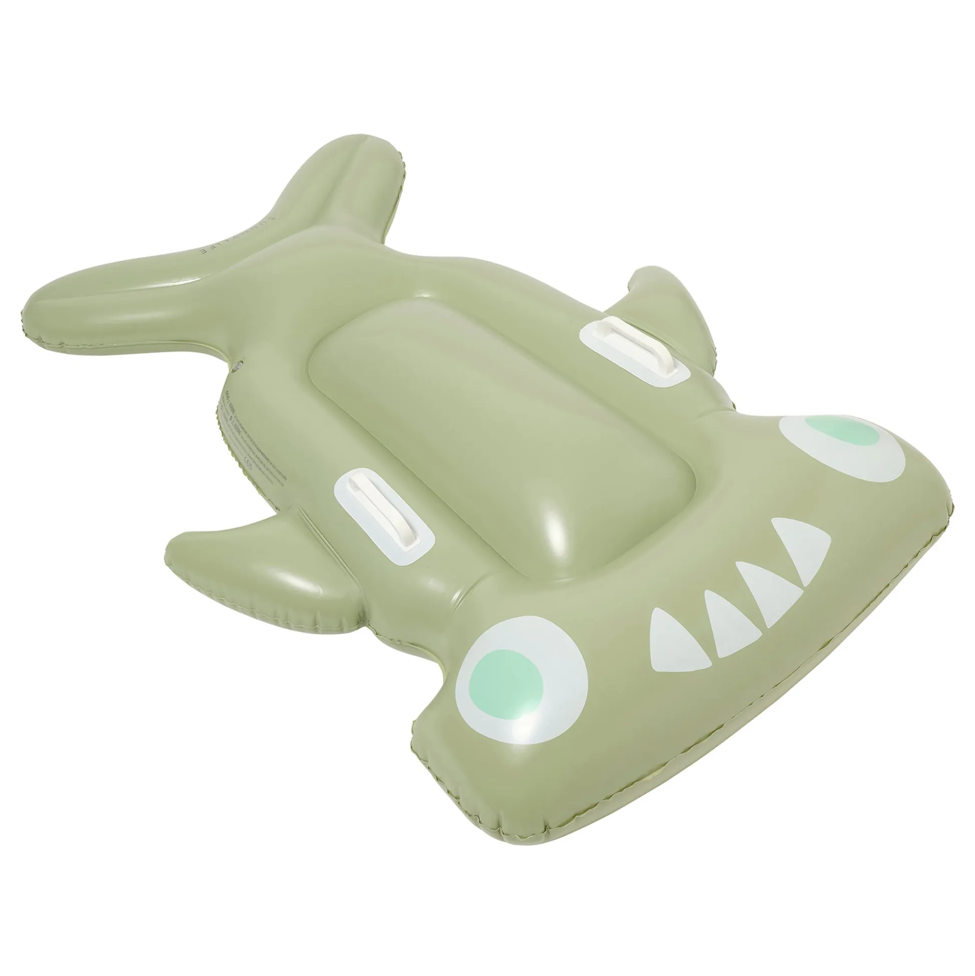 Flat River Group Sunnylife Kids Lie-On Float - Salty The Shark Khaki Inflatable Pool Ride-On* Swimming Pools & Water Toys