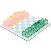 Flat River Group Sunnylife Lucite Ombre Sherbert Chess & Checkers Set* Role-Playing Games|Board Games