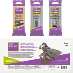 Flat River Group Super Sculpey Polymer Clay - Beige 8 lb Pack, Oven Bake Clay* Clay, Dough & Sand Art
