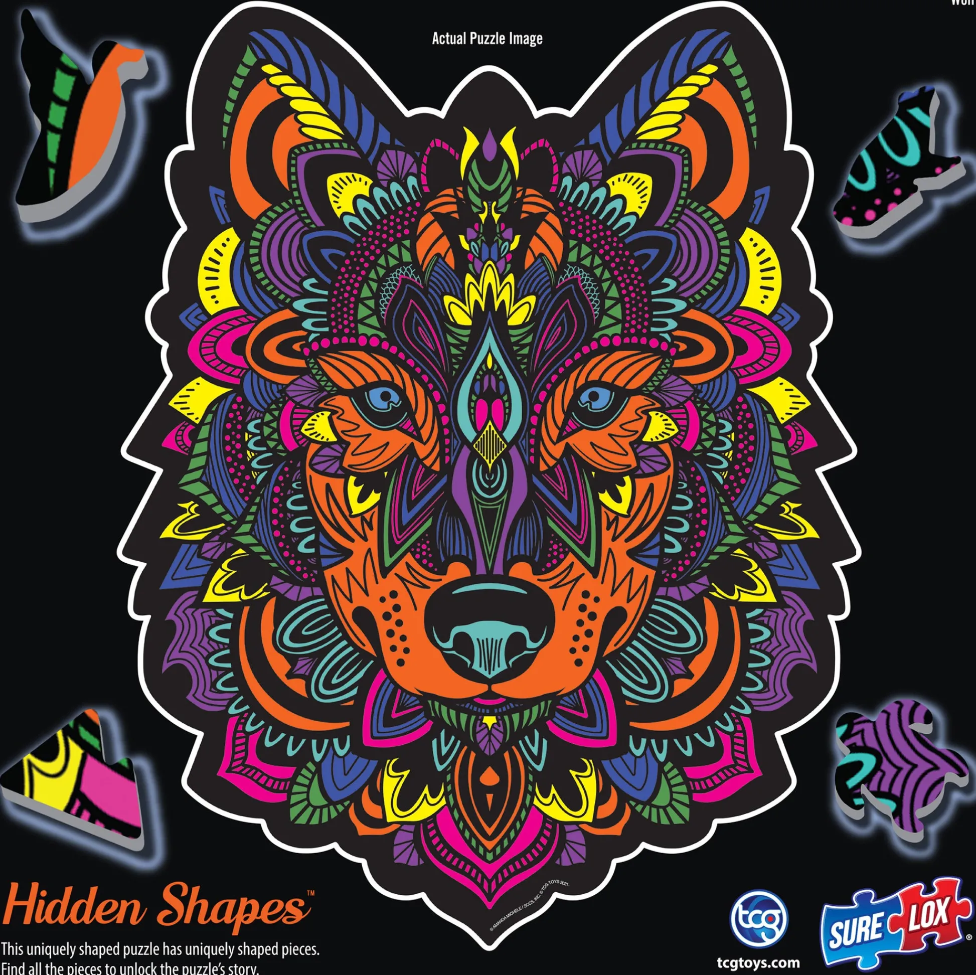The Distribution Solutions Sure-Lox Hidden Shapes Wolf Jigsaw Puzzle - 300 pc* Puzzles
