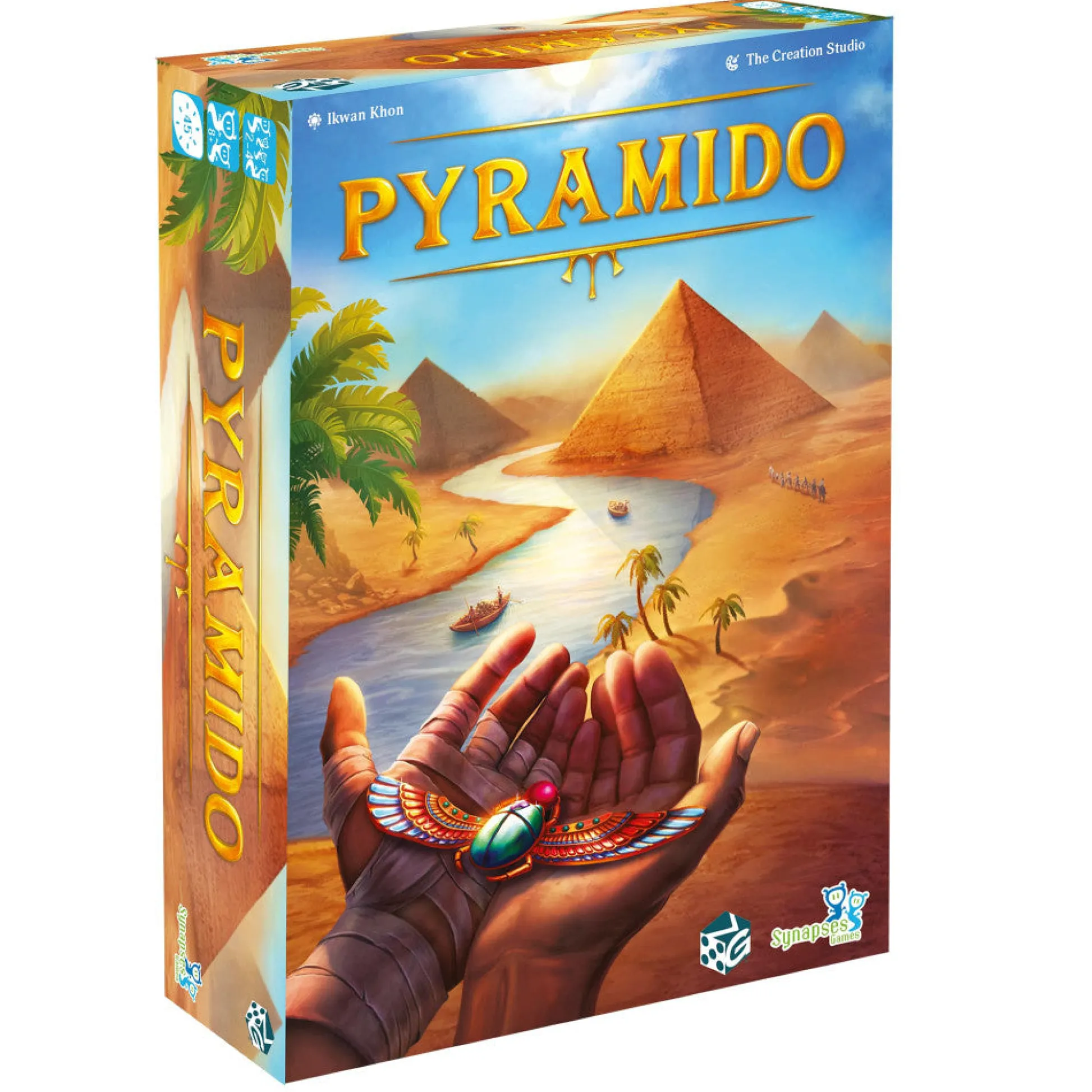Flat River Group Synapses Games: Pyramido Strategic Pyramid Building Board Game* Board Games|Role-Playing Games