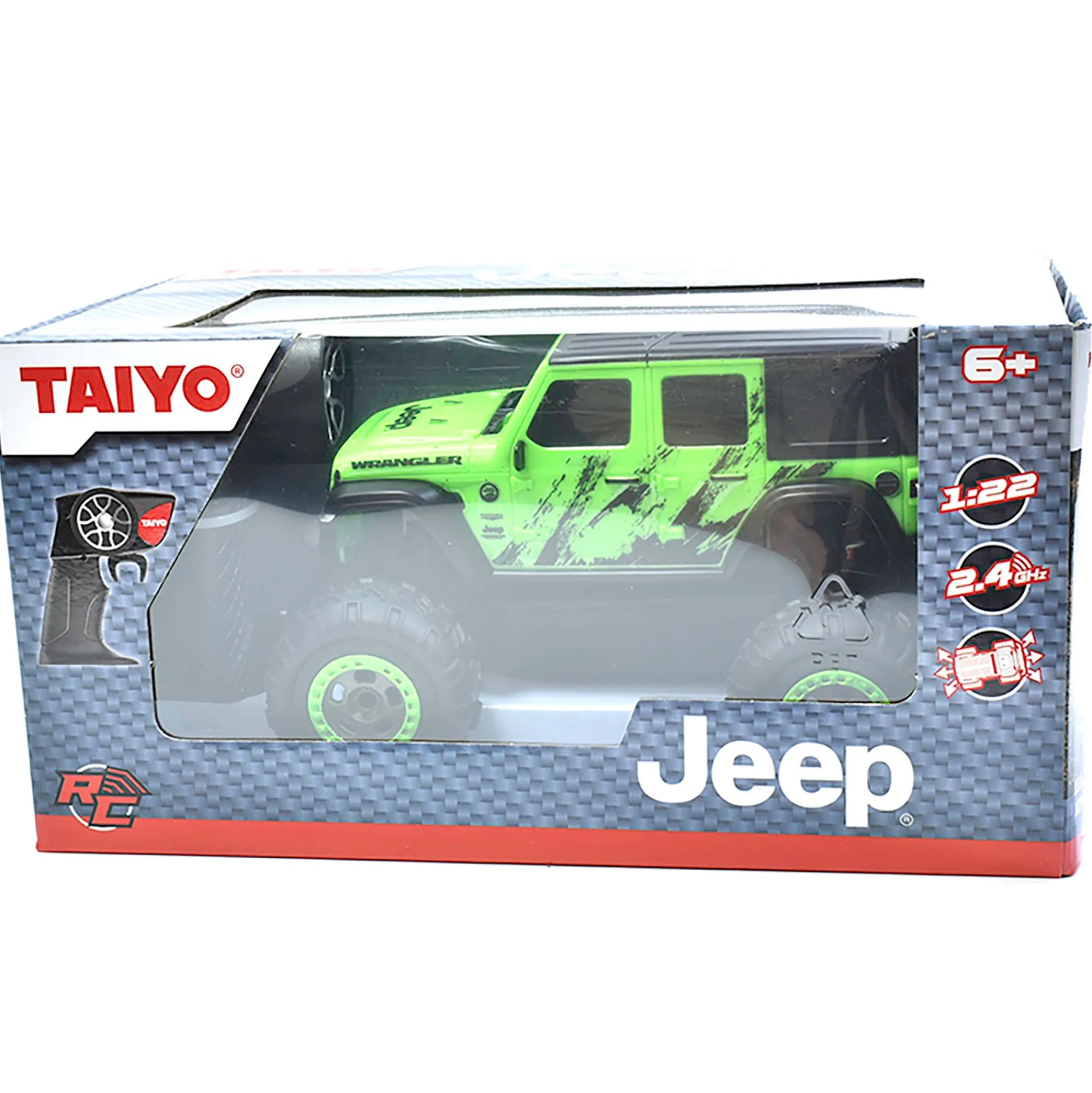 Flat River Group Taiyo 1:22 Scale R/C Jeep Wrangler Sahara - Radio Controlled - Green* Rc Cars & Flight