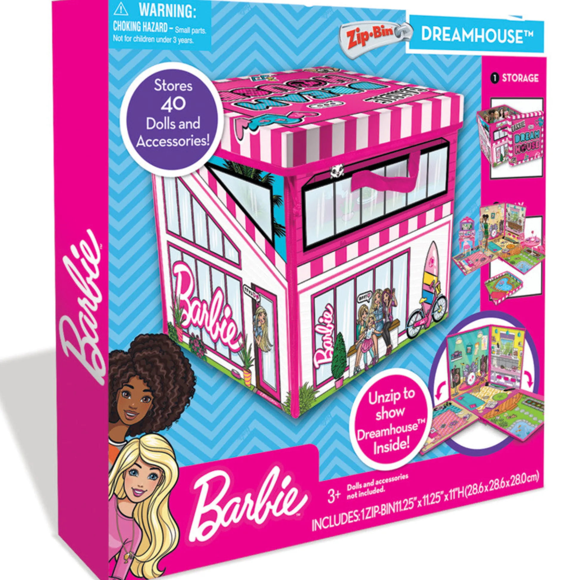 Flat River Group Tara Toy Barbie ZipBin Dreamhouse Playset and Storage Box* Doll Houses, Furniture & Accessories|Stuffed Animals & Plush Toys