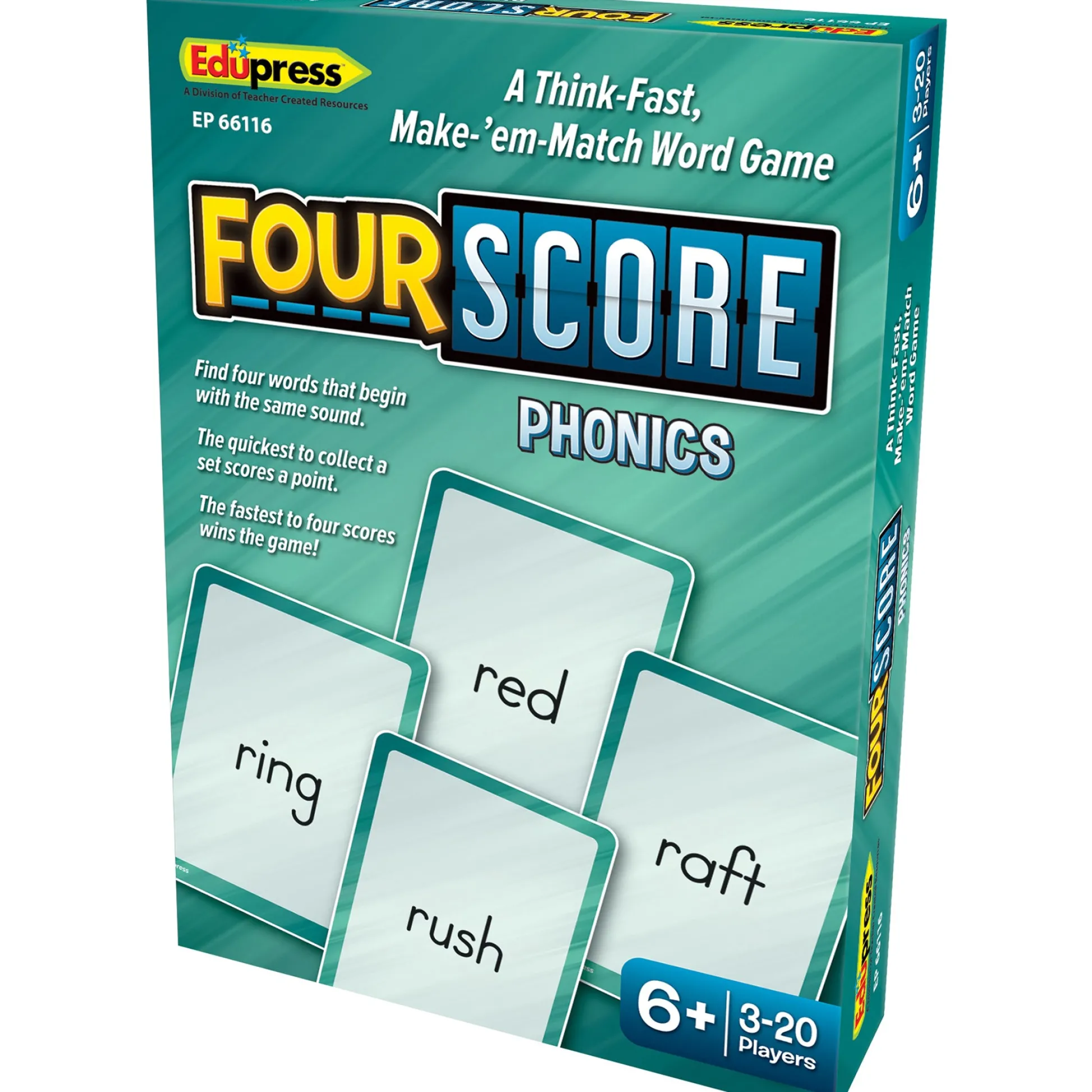 Educators Resource Teacher Created Resources Four Score Phonics Card Game - Pack of 3* Card Games