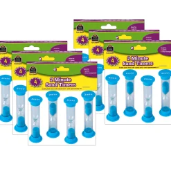 Educators Resource Teacher Created Resources 2-Minute Blue Sand Timers Set - 24 Pack* Math Toys|Math, Counting & Time