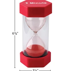 Educators Resource Teacher Created Resources 1-Minute Red Sand Timer - Large* Math Toys|Math, Counting & Time