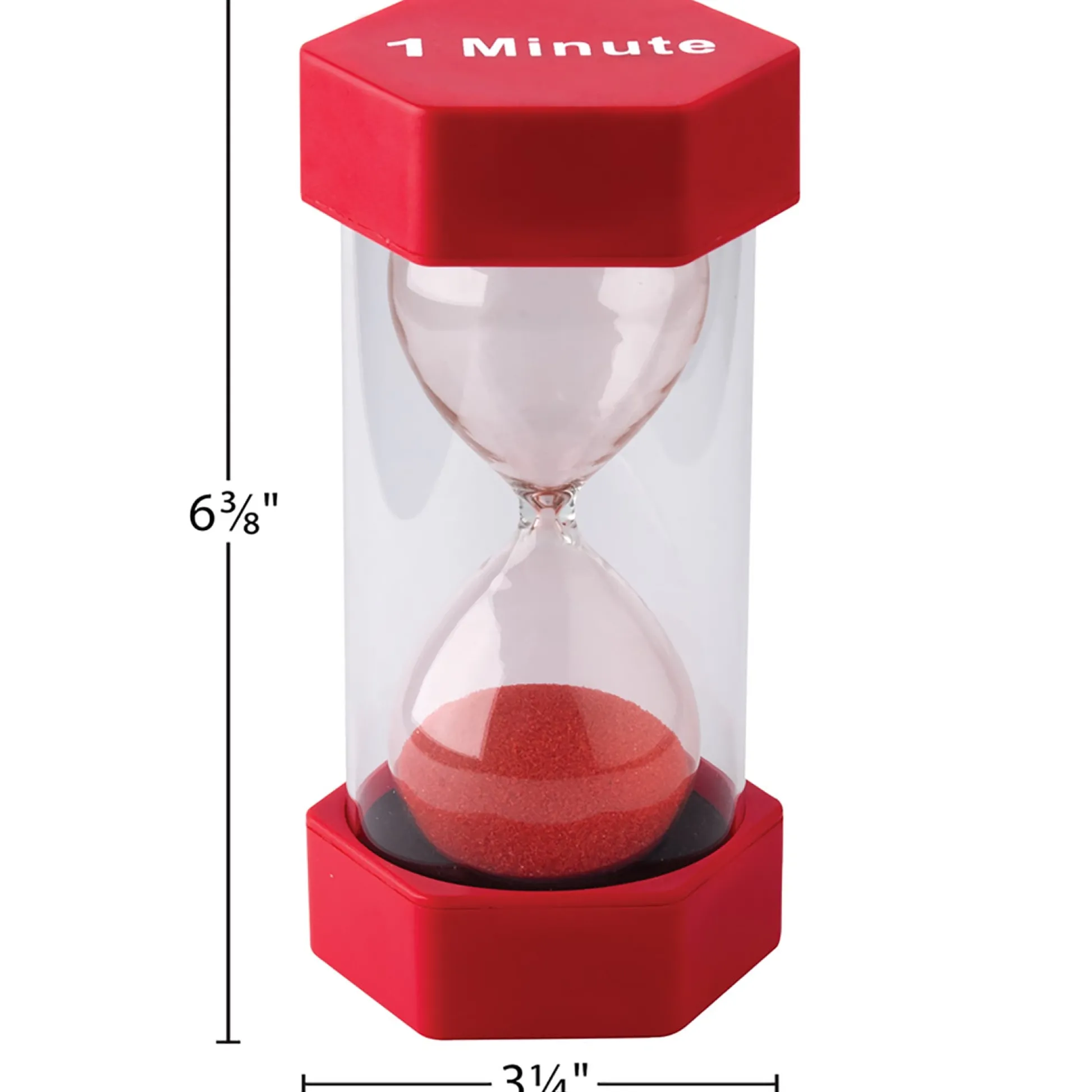 Educators Resource Teacher Created Resources 1-Minute Red Sand Timer - Large* Math Toys|Math, Counting & Time