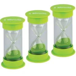 Educators Resource Teacher Created Resources 5-Minute Sand Timer Trio - Lime Green* Math Toys|Math, Counting & Time