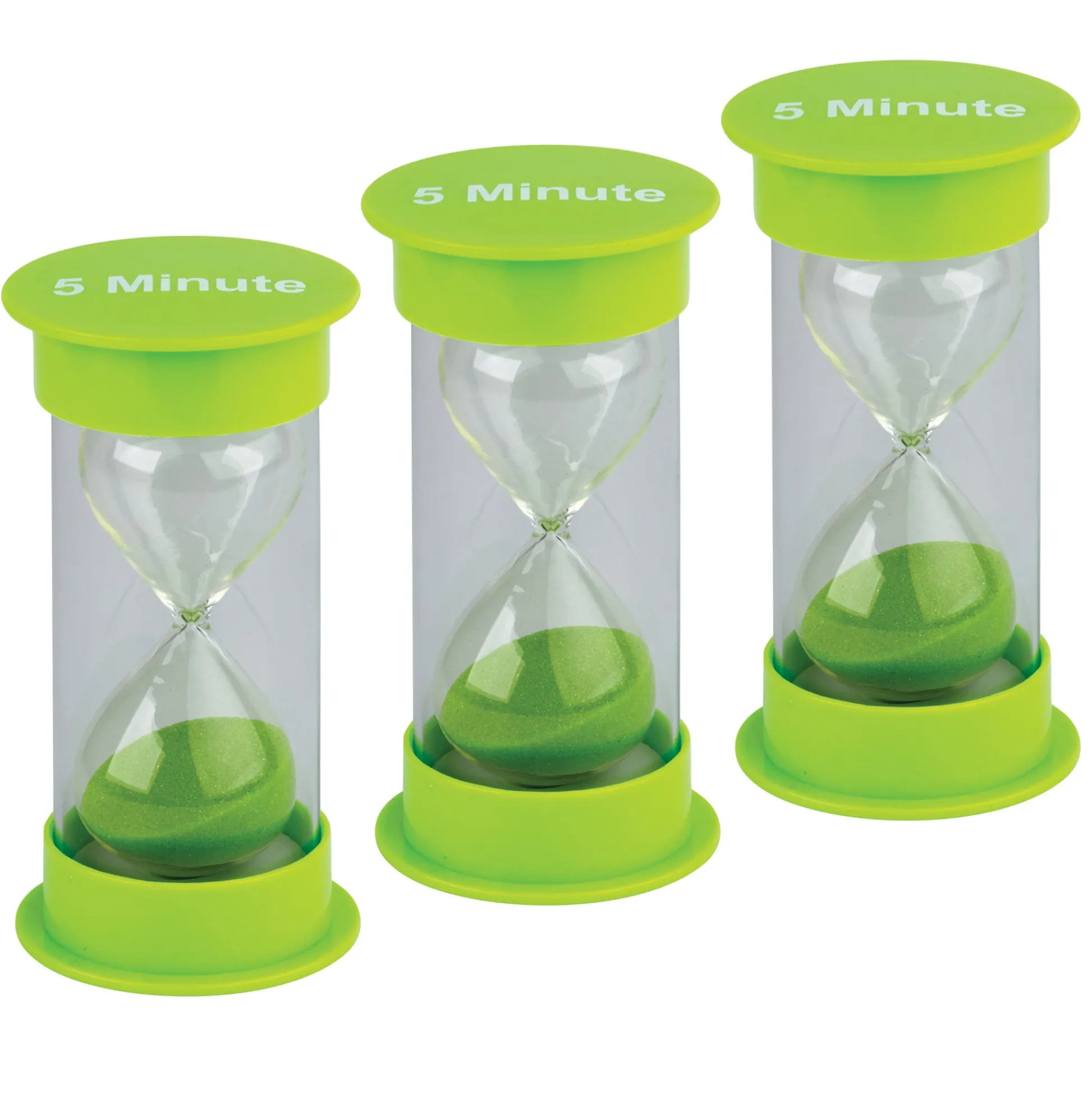 Educators Resource Teacher Created Resources 5-Minute Sand Timer Trio - Lime Green* Math Toys|Math, Counting & Time
