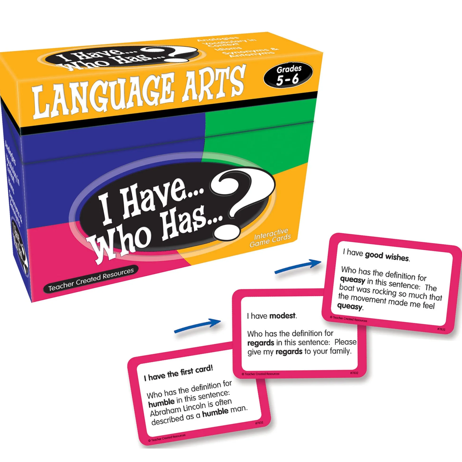 Educators Resource Teacher Created Resources I Have, Who Has Language Arts Game - Grades 5-6* Card Games