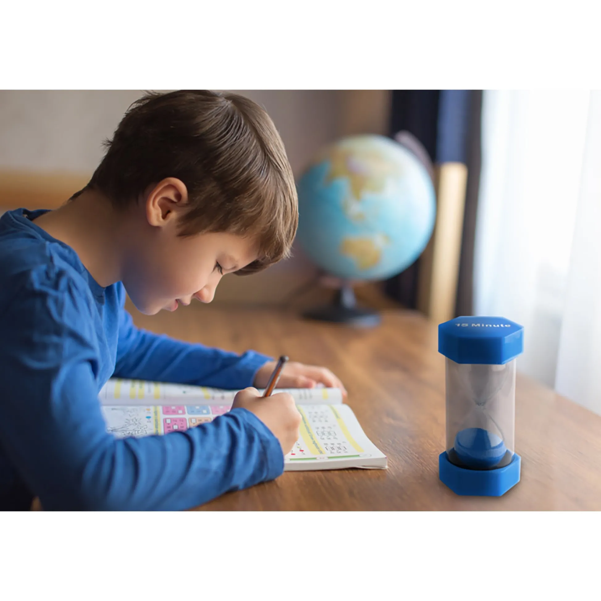 Educators Resource Teacher Created Resources Large 15-Minute Sand Timer with Blue Sand* Math Toys|Math, Counting & Time