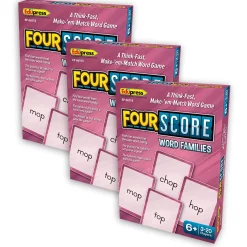Educators Resource Teacher Created Resources Four Score Word Families Card Game Trio Pack* Card Games
