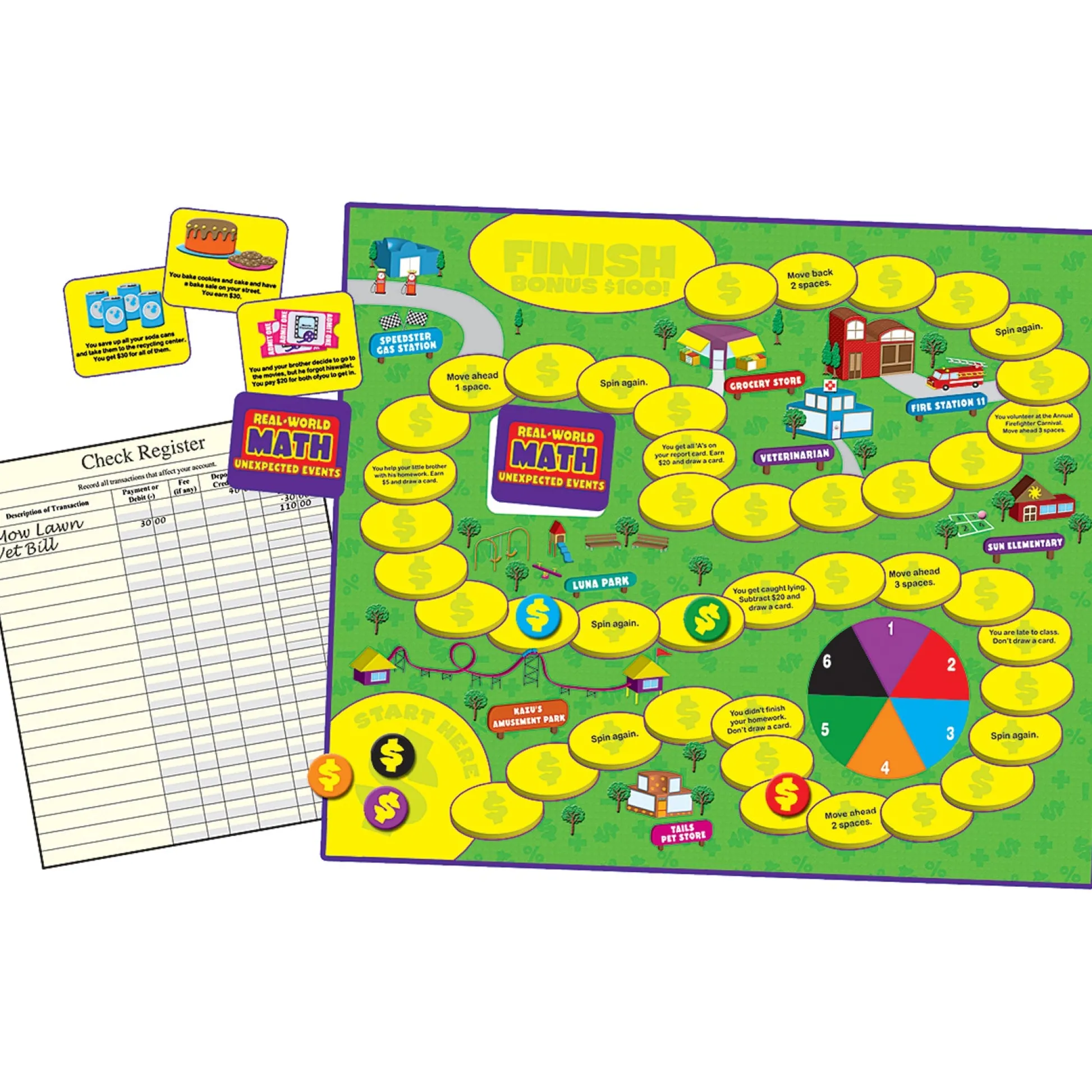 Educators Resource Teacher Created Resources Real World Math: Unexpected Events Game - Financial Fun* Role-Playing Games|Board Games