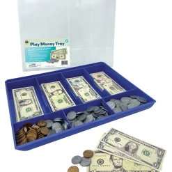 Educators Resource Teacher Created Resources Play Money Tray - Interactive Learning Set* Math Toys|Math, Counting & Time