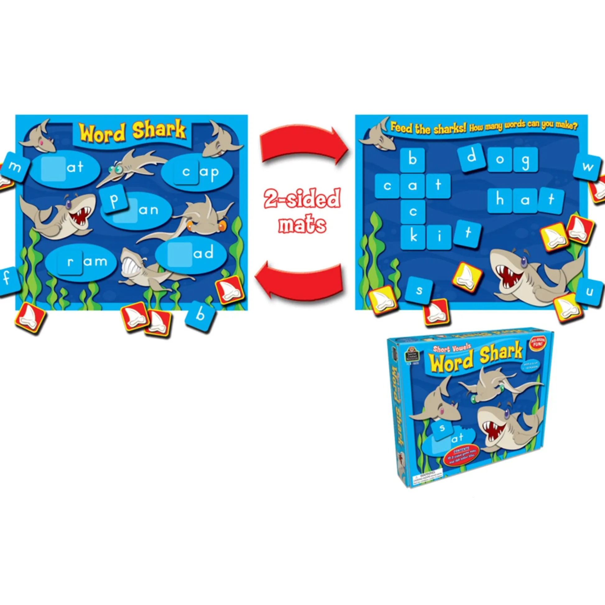 Educators Resource Teacher Created Resources Word Shark - Short Vowels Game* Role-Playing Games|Board Games