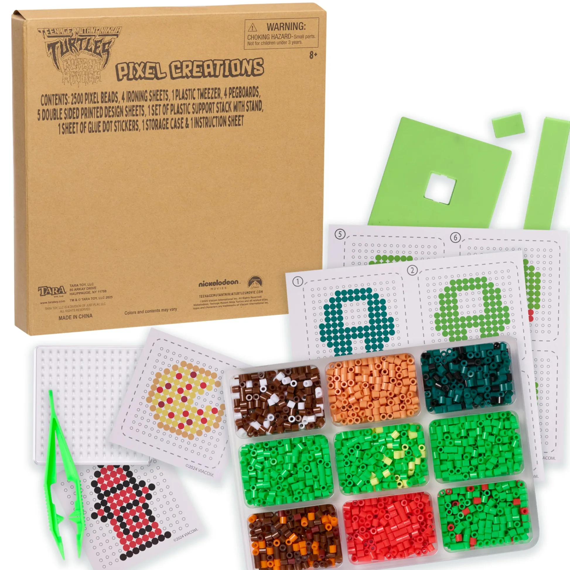 Flat River Group Teenage Mutant Ninja Turtles 3D Pixel Art Bead Set - 2500 Pieces* Crafts & Activities